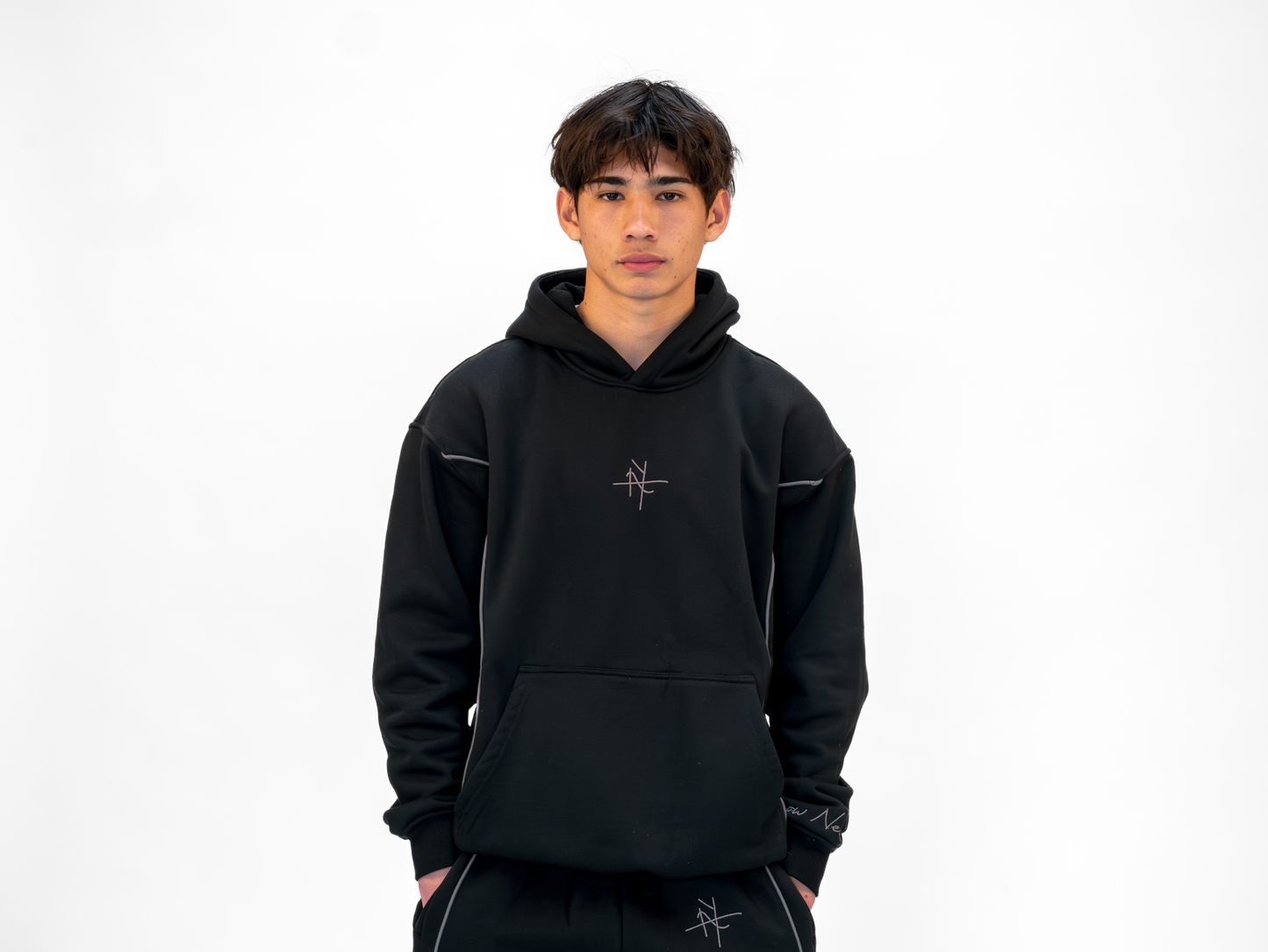 Black Original Box Hoodie