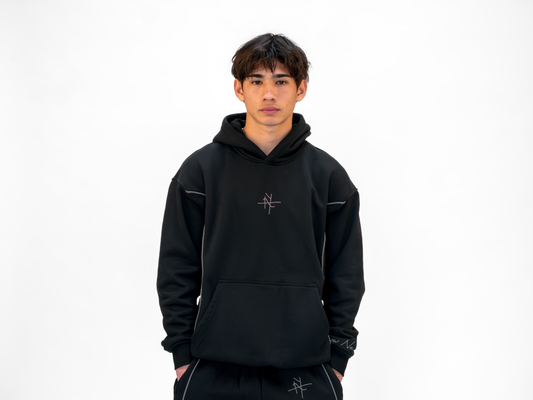 Black Original Box Hoodie